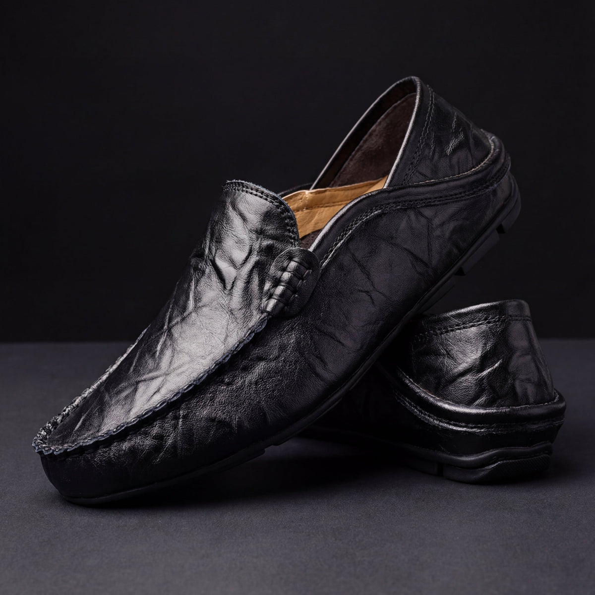Corbyn - Men's Leather Slip-On Loafers