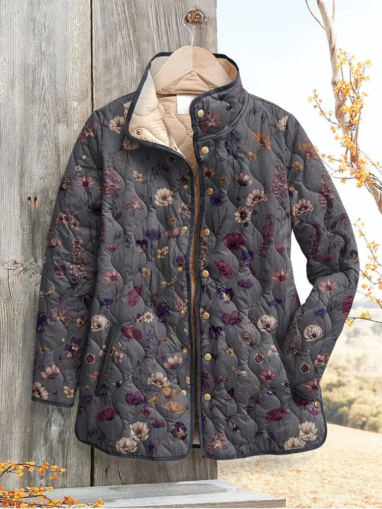 Cordelia - Women's Floral Quilted Jacket