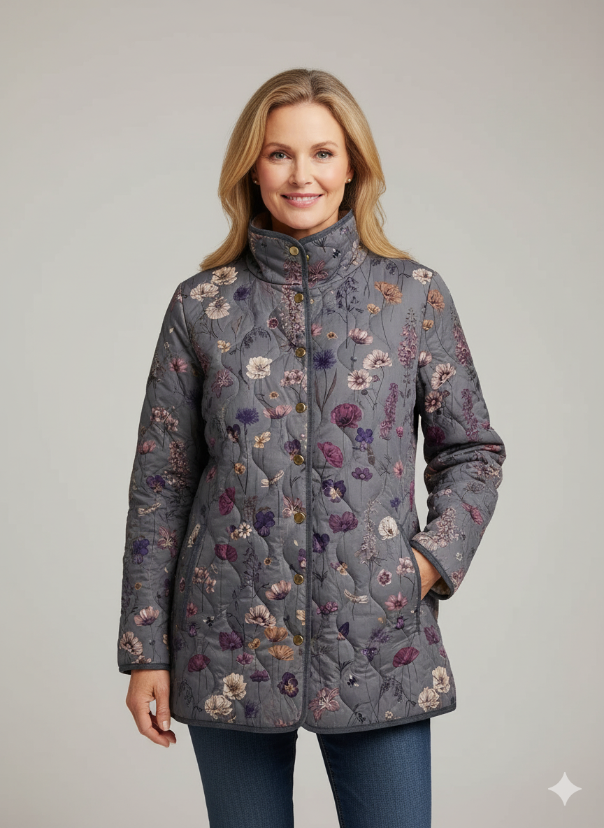 Cordelia - Women's Floral Quilted Jacket