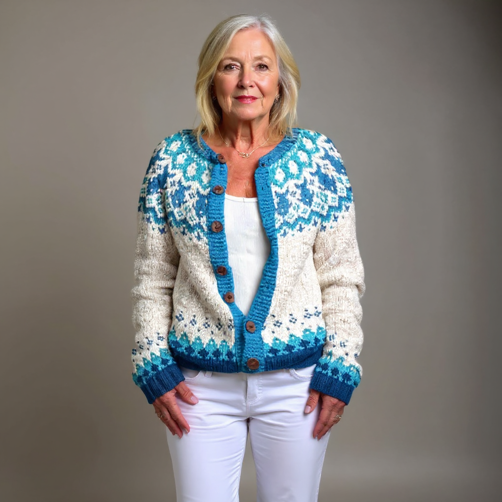 Cordula - Women's Fair Isle Knit Cardigan