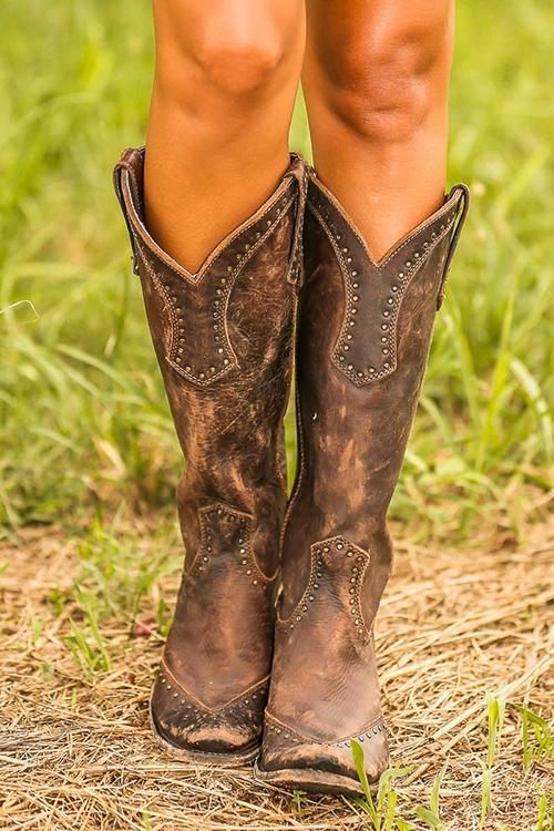 Cosette - Women's Studded Knee-High Boots
