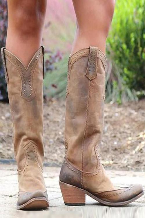 Cosette - Women's Studded Knee-High Boots