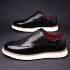 Edmund - Men's Wingtip Oxfords with Textured Leather