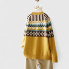 Edna - Women's Jacquard Button-Front Cardigan