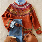 Eliza - Women's Fair Isle Crew Neck Sweater