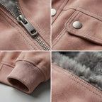 Elliott - Men's Suede Bomber Jacket with Ribbed Cuffs