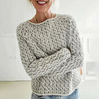Elowen - Women's Textured Knit Sweater with Flecked Pattern