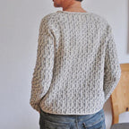 Elowen - Women's Textured Knit Sweater with Flecked Pattern