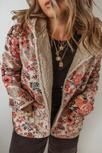 Eula - Women's Floral Paisley Blazer with Sherpa Lining