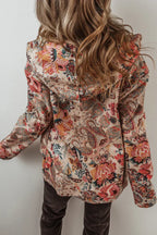 Eula - Women's Floral Paisley Blazer with Sherpa Lining
