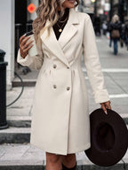 Eulalia - Women's Double-Breasted Belted Wool Coat