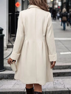 Eulalia - Women's Double-Breasted Belted Wool Coat