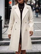 Eulalia - Women's Double-Breasted Belted Wool Coat