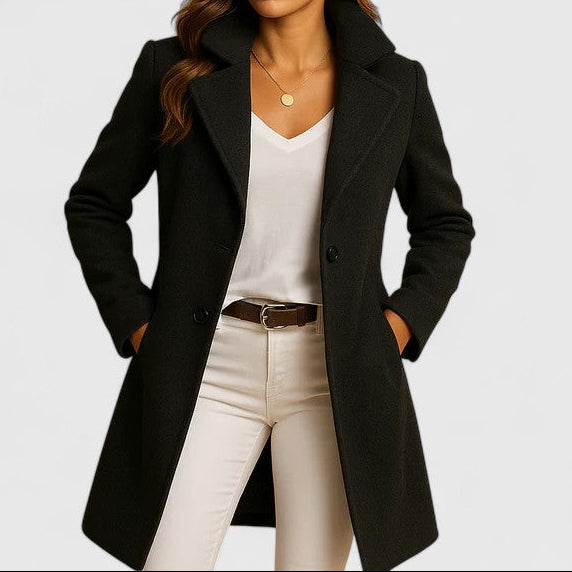 Evelyn - Women's Tailored Wool Blend Coat