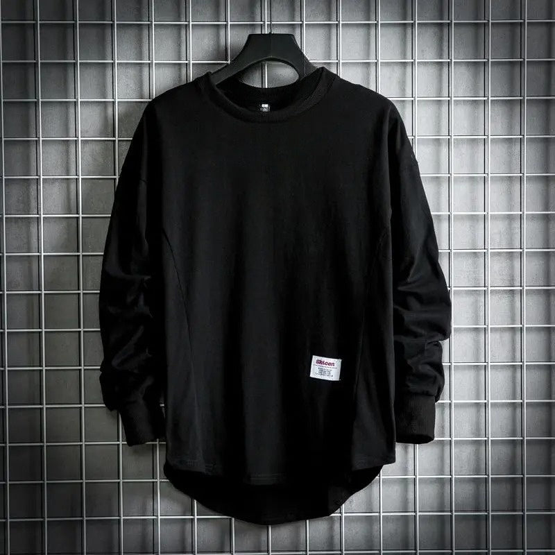 Everett - Men's Oversized Crewneck Pullover with Drop Hem