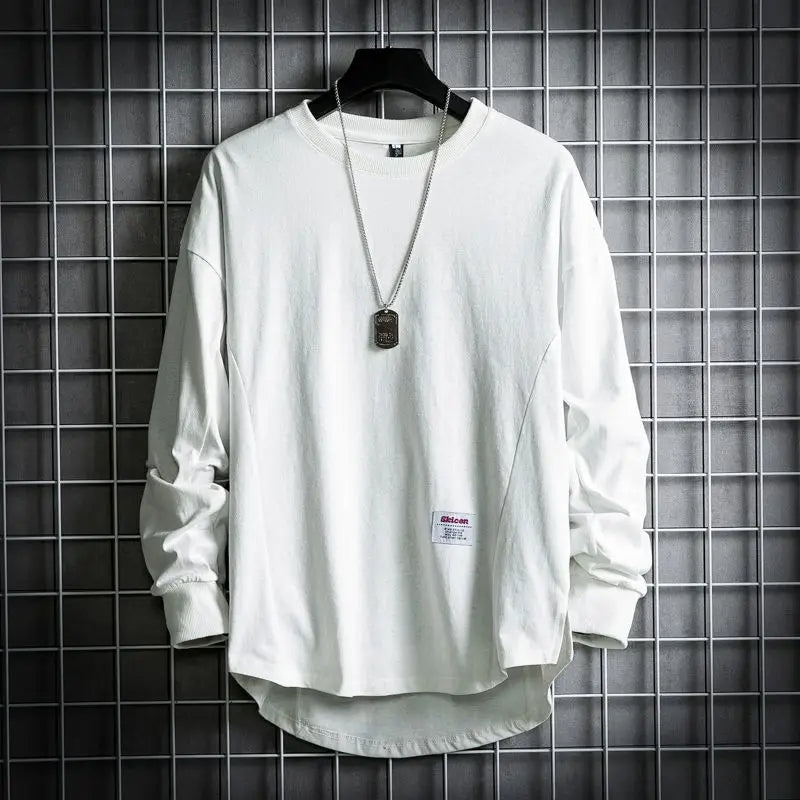 Everett - Men's Oversized Crewneck Pullover with Drop Hem