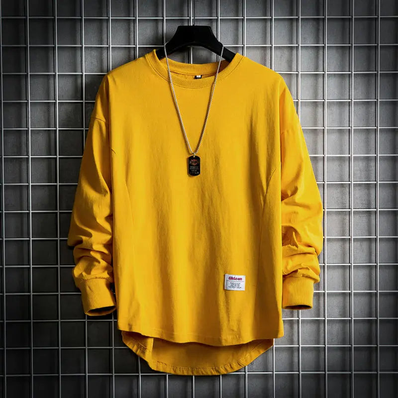 Everett - Men's Oversized Crewneck Pullover with Drop Hem