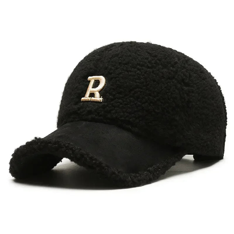 Everley - Sherpa-Lined Baseball Cap with Contrast Brim