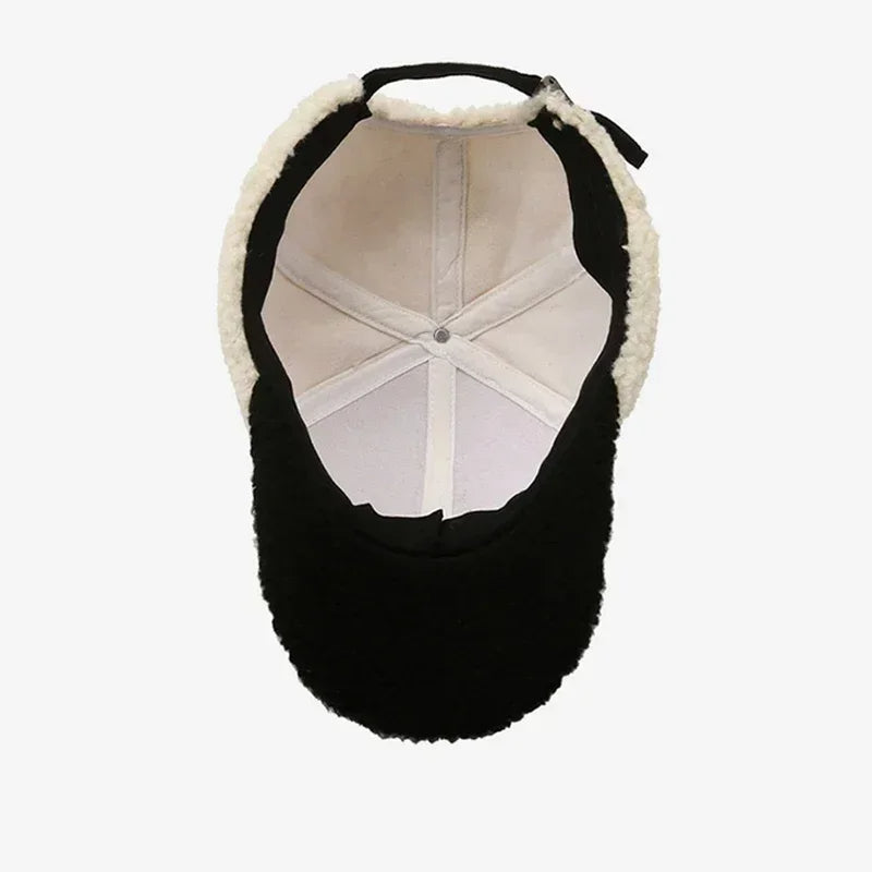 Everley - Sherpa-Lined Baseball Cap with Contrast Brim