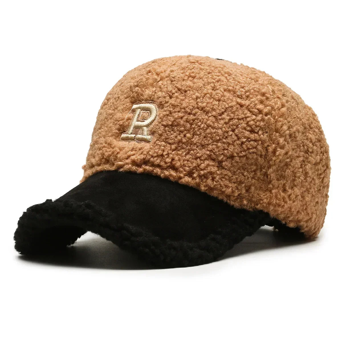 Everley - Sherpa-Lined Baseball Cap with Contrast Brim