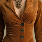 Felicity - Women's Velvet Wrap Maxi Dress with Button Front