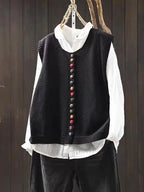 Giselle - Women's Button-Front Knit Vest Cardigan