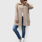 Gwendolyn - Women's Button-Front Wool Coat with Notch Collar