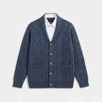 Harley - Men's Wool Cable-Knit Button-Front Cardigan