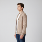 Harley - Men's Wool Cable-Knit Button-Front Cardigan