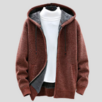 Harrison - Men's Textured Knit Hoodie with Fleece Lining