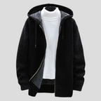 Harrison - Men's Textured Knit Hoodie with Fleece Lining