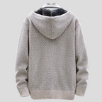 Harrison - Men's Textured Knit Hoodie with Fleece Lining