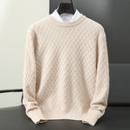 Hartswell - Men's Quilted Crew-Neck Cashmere Sweater