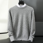 Hartswell - Men's Quilted Crew-Neck Cashmere Sweater