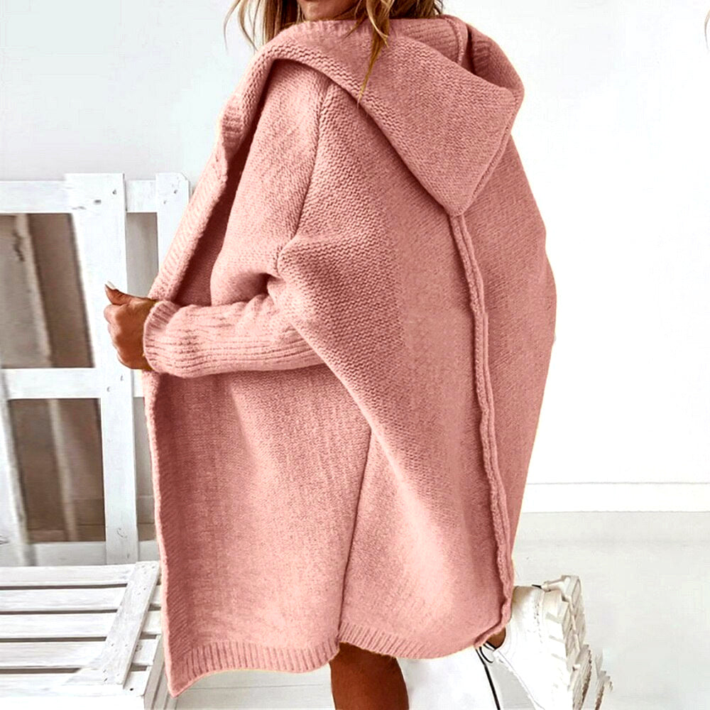 Isolde - Women's Oversized Hooded Knit Cardigan