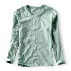 Jayden - Men's Textured Crewneck Long-Sleeve Cotton Shirt