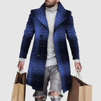 Joseph - Men's Plaid Notch-Lapel Longline Overcoat