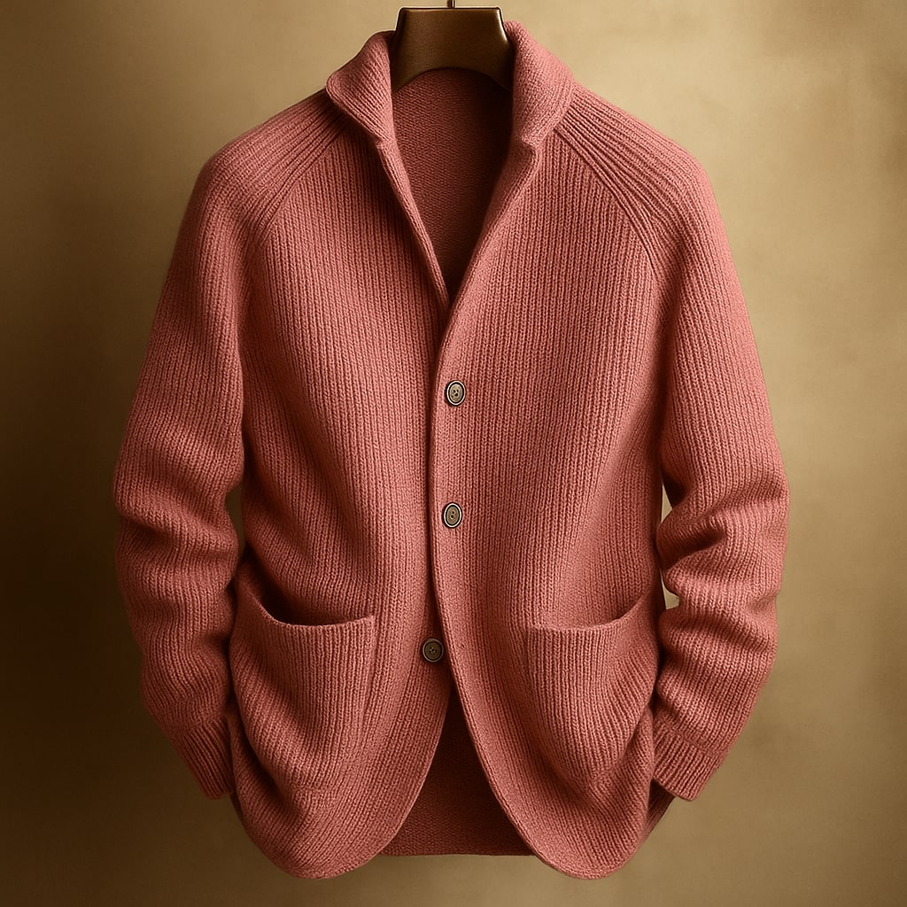 Keenan - Men's Button-Front Ribbed Cardigan
