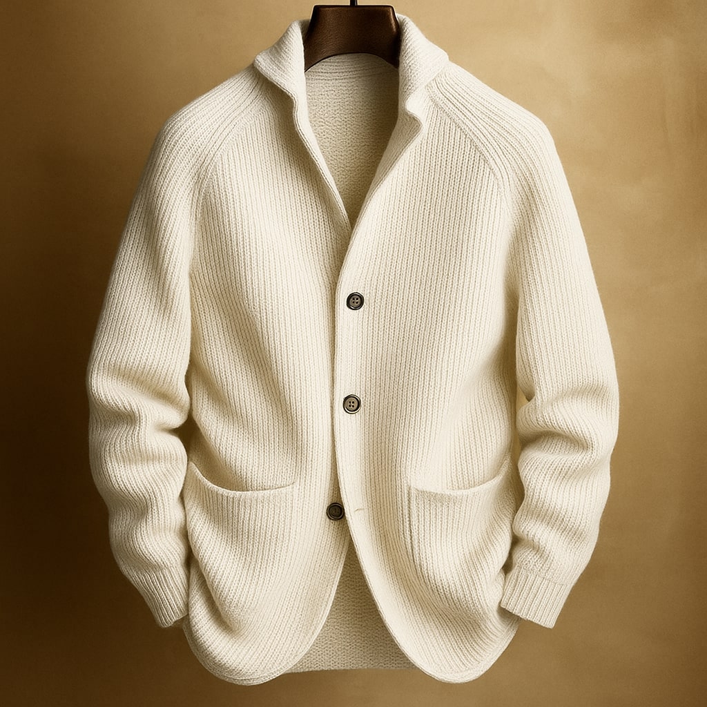 Keenan - Men's Button-Front Ribbed Cardigan