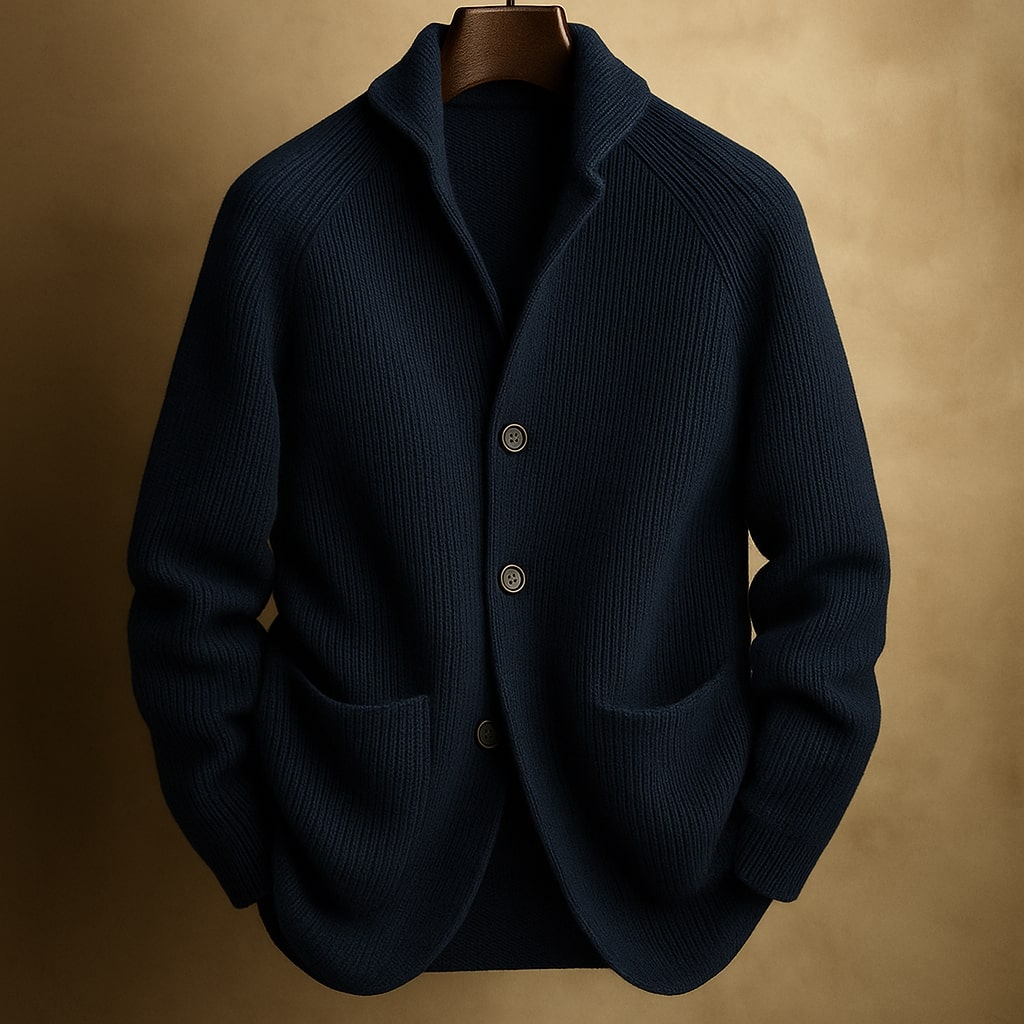 Keenan - Men's Button-Front Ribbed Cardigan