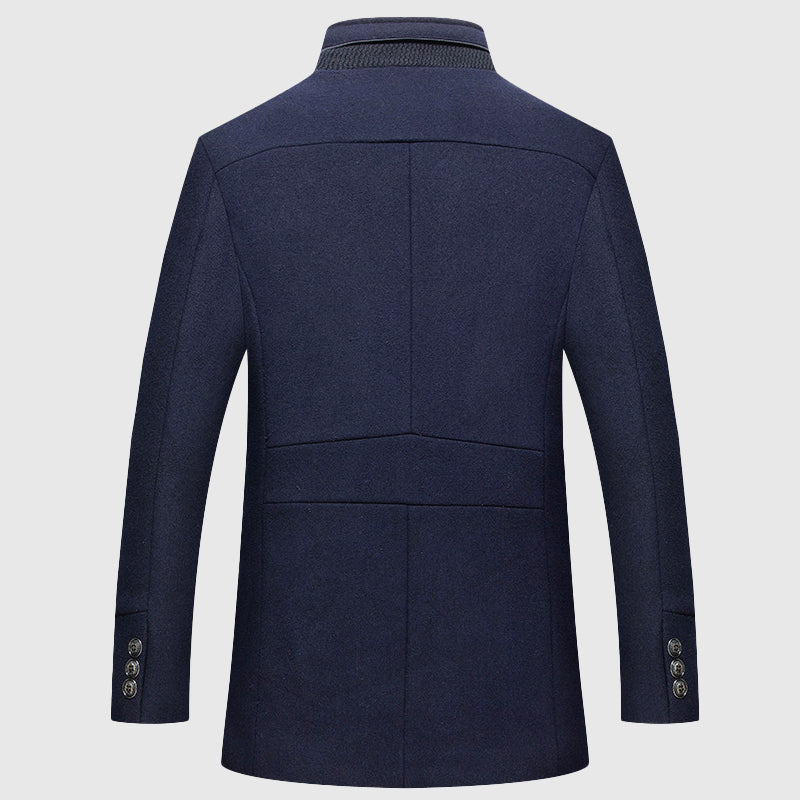 Kenzo - Men's Stand Collar Button-Front Wool Coat