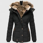 Kestrel - Women's Quilted Hooded Parka with Faux Fur Lining