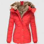 Kestrel - Women's Quilted Hooded Parka with Faux Fur Lining