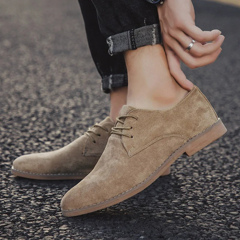 Lenard - Men's Lace-Up Suede Dress Shoes