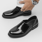 Leo - Men's Polished Leather Slip-On Loafers