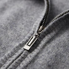 Lincoln - Men's Cashmere Zip Cardigan with Ribbed Collar and Cuffs
