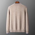 Lincoln - Men's Cashmere Zip Cardigan with Ribbed Collar and Cuffs