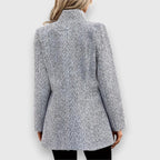 Livana - Women's Herringbone Open-Front Blazer