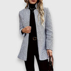 Livana - Women's Herringbone Open-Front Blazer