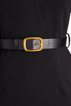 Loretta - Women's Mock-Wrap Belted Midi Dress